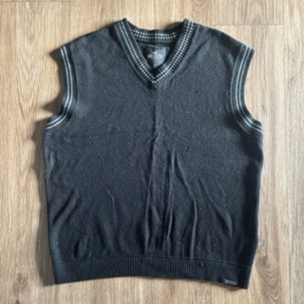Hollister Sweater Vest with White Accents